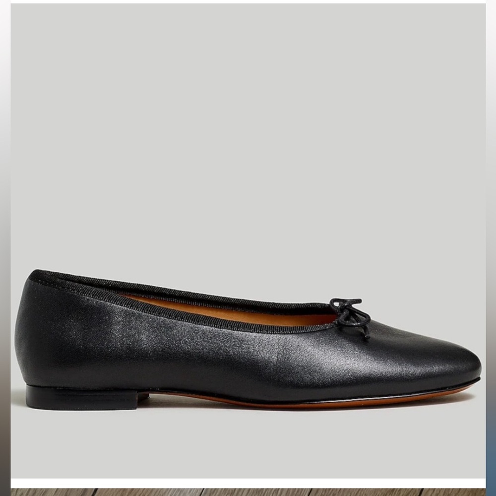 Madewell Black Leather Flats 6.5 NIB